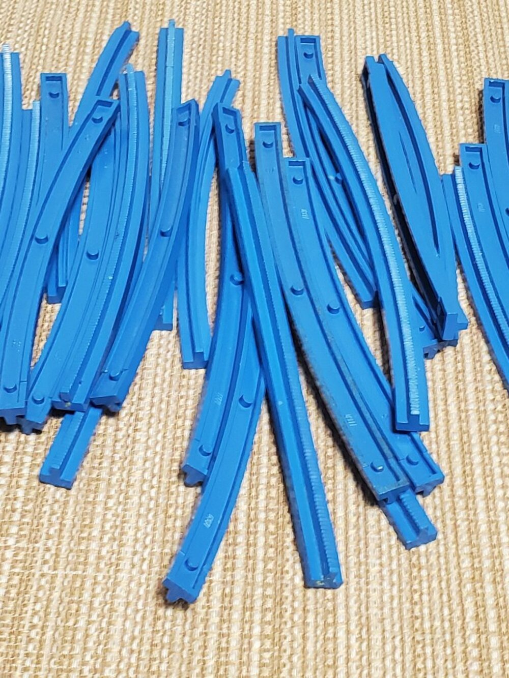 lego blue train track
